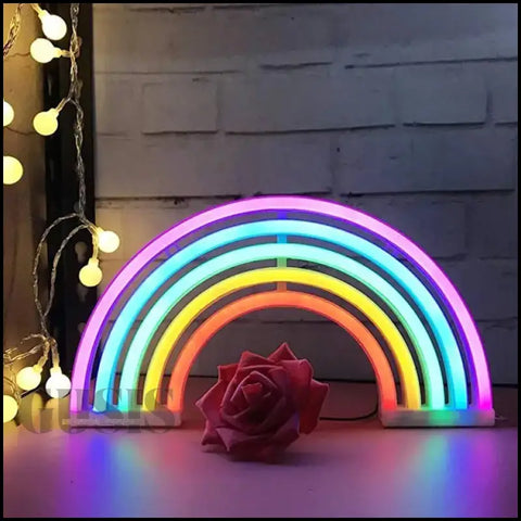 Luz de Neón LED con iluminación de arcoíris y rosa, perfecta para bar neon light