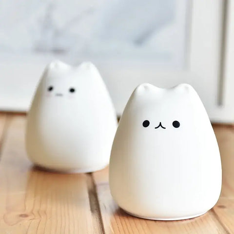 Dos adorables lámparas LED en forma de gato