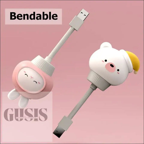 Lámpara de noche LED USB para niños linda lámpara de noche de dibujos animados oso pollito gatito control remoto