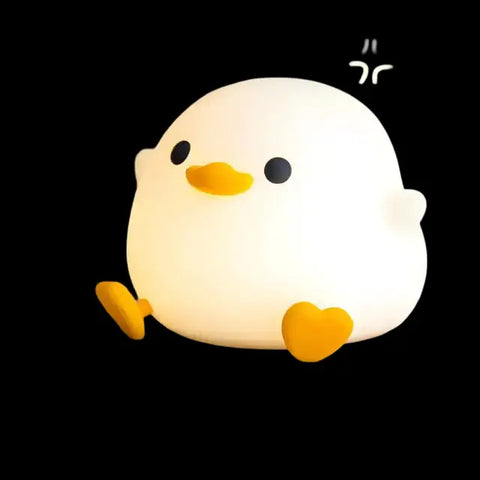 Iluminada luz nocturna de pato en estilo cartoon para dormitorio y decoración