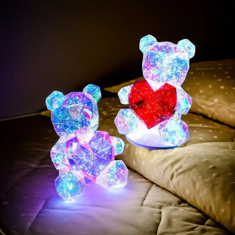Lámparas de osito geométrico iluminado con color spark, Osito LED Color Spark