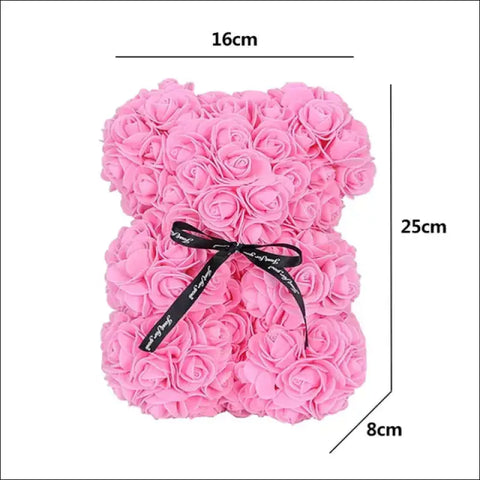 Oso de rosas: peluche artificial en forma de oso con rosas, ideal para San Valentín