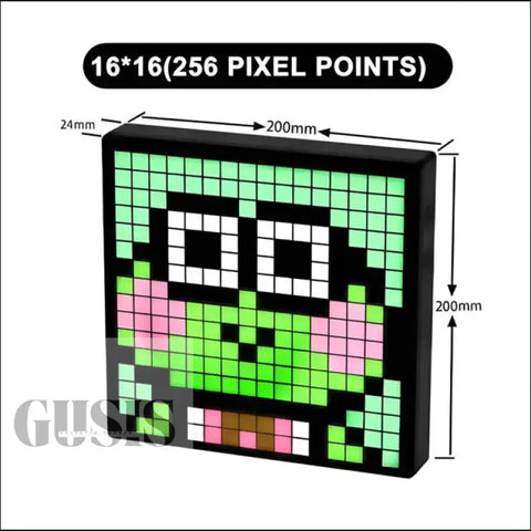 Cara de rana pixelada en Pantalla LED Pixel Glow Bluetooth