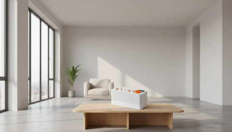 Altavoz RGB Sleep Speaker con temporizador digital blanco y naranja de 6 ranuras