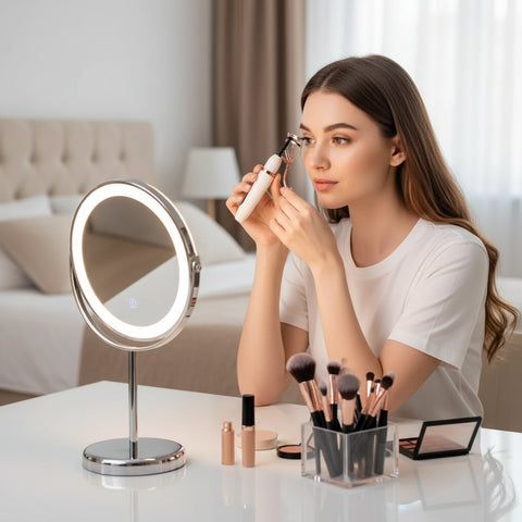 Este plancha de pestañas calefactable con pantalla digital, ideal para un rizdo perfecto