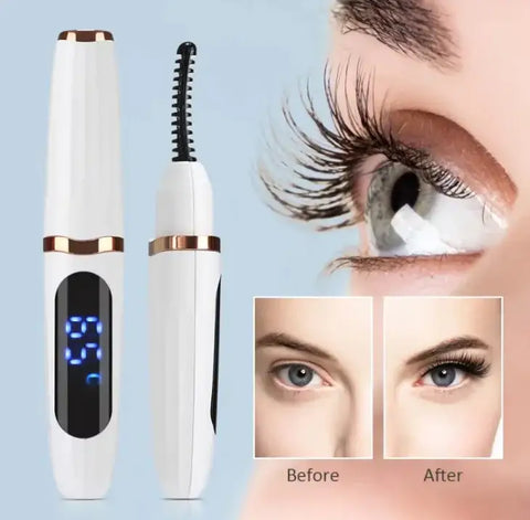 Este plancha de pestañas calefactable con pantalla digital, ideal para un rizdo perfecto