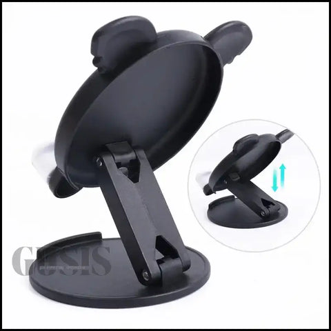 Soporte plegable ajustable negro de plástico para manos libres con base plegable