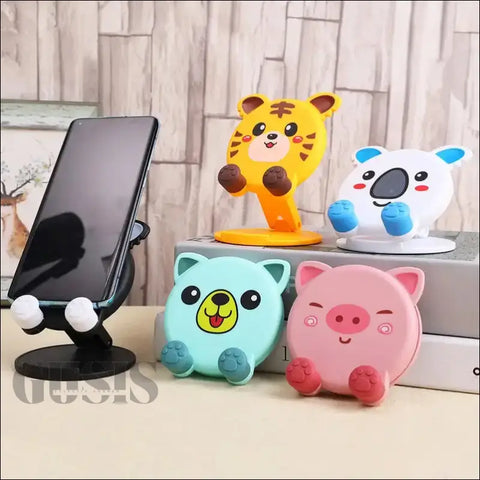 Soporte plegable ajustable de animales adorables, manos libres