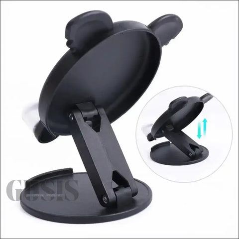 Soporte plegable ajustable negro de plástico para manos libres con base plegable