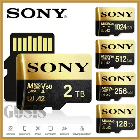 Tarjeta Micro SD original SONY nueva de 2 TB y 1 TB tarjeta de memoria de alta velocidad de 512 GB y 128 GB tarjeta TF