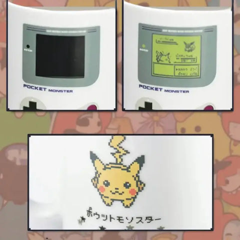 Imagen de la taza Game Boy con diseño de Pokémon, ideal para amantes de la electronica y audio