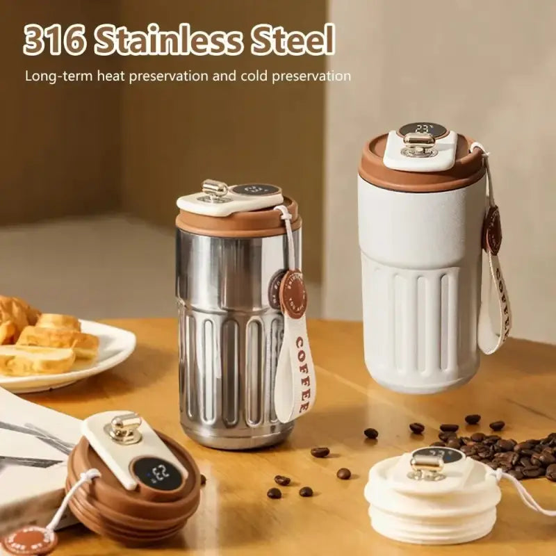 Taza Inteligente blanca y
Acero Inoxidable 316 
