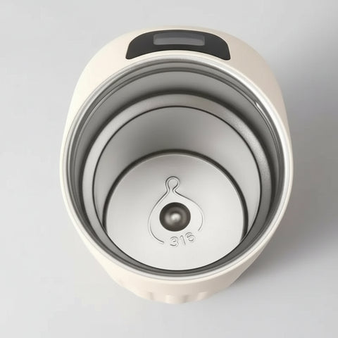 Imagen de un vaso térmico inteligente de acero inoxidable con pantalla de temperatura