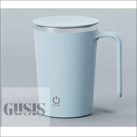 Taza Agitadora Magnética Automática – Café y Té Siempre Perfectos - Light Blue / USB - TAZA MEZCALDORA